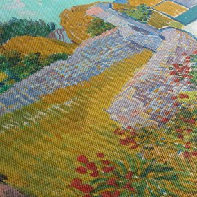 Obraz - Vincent van Gogh, Farmhouse in Provence, reprodukcia (s hodinami) (90x30 cm)