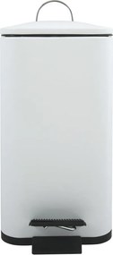 Matne biely nášľapný oceľový odpadkový kôš 5 l Erik – Spirella