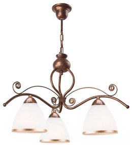 Lamkur Luster na reťazi RETRO II 3xE27/60W/230V LM 3.51 br