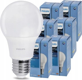 Sada 6 LED žiaroviek E27 8W 806lm 3000k A60 - tepla biela