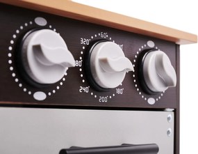 KIK Detská drevená kuchynka MDF LOFT 96 cm XXL s príslušenstvom, realistická a bezpečná