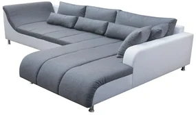 LOFT rohová sedacia súprava, Ľavá, biela/béžová (soft 17/inari 23)