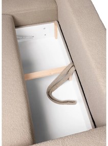 Béžová rozkladacia rohová pohovka z textílie buklé (ľavý roh) Quinoa – Bonami Selection