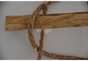 Veľký závesný drevený vianočný stromček s LED osvetlením - 205 cm