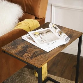 Odkladací stolík ELDUR hnedá/čierna