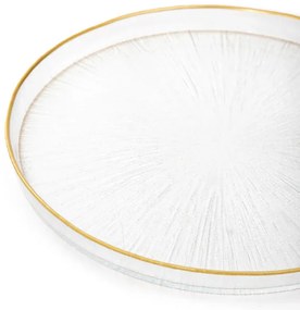 Dezertný tanier MONZE so zlatým okrajom 862071