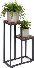 Stojan na květiny EVELIN 67x34,5 cm hnědý/černý