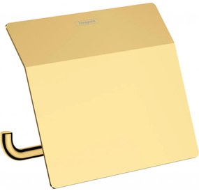 Hansgrohe AddStoris - Držiak na toaletný papier s krytkou, leštený vzhľad zlata 41753990