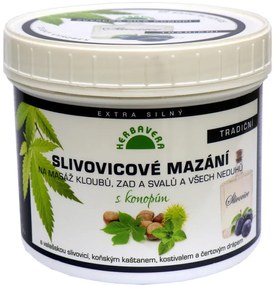 Slivovicové mazanie s konopou 500 ml