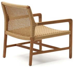 Drevené záhradné kreslo v prírodnej farbe Sabolla - Kave Home