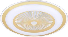 Stropné LED svietidlo Zephyr, 1x LED 48w, 3000-6000k, g, s ventilátorom a ovládačom