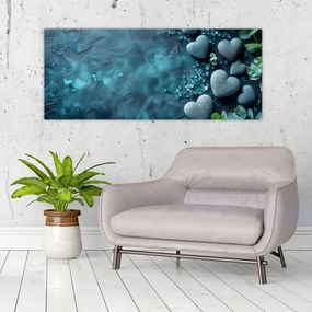 Obraz - Kamene tvaru srdca (120x50 cm)