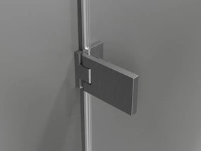 Mexen Lunar-F Duo, sklápací sprchový kút 90 x 70 cm, 8mm číre sklo, profil grafit brúsený, 836-090L-070P-66-00