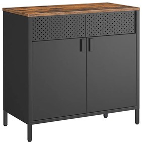 Komoda FIRA čierna/hnedá