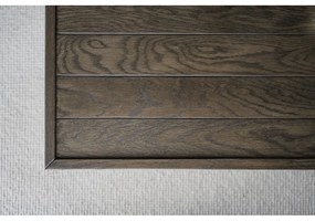 Tmavohnedý konferenčný stolík s doskou z dubového dreva ø 70 cm Deerfield – Rowico