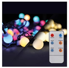 Solight 1V08-RGB-LED RGB Stmievateľná vianočná reťaz 100xLED/8 funkcií 15m IP44 +DO