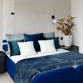 DEKORAČNÁ OBLIEČKA NA VANKÚŠ GAJA2 60X60 CM TMAVOMODRÁ