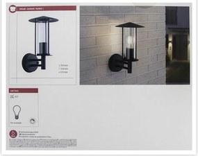 Paulmann 94398 - 1xE27/60W IP44 Vonkajšie nástenné svietidlo CLASSIC 230V