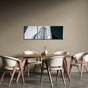 Obraz - Mrakodrap (s hodinami) (90x30 cm)
