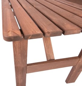 Drevený záhradný stôl‎ MIRIAM 180 CM‎ z borovicového dreva - morený