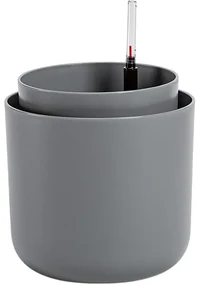 Plastia Samozavlažovací kvetináč Tolita sivá, pr. 19 cm, pr. 19 cm