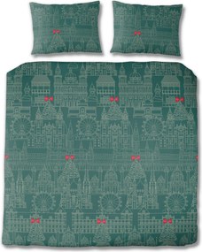 XXXLutz POSTEĽNÁ BIELIZEŇ, flanel, smaragdovozelená, 200/200 cm Florella - Obliečky & plachty - 004388024104