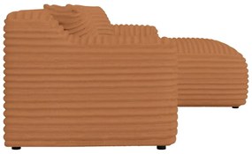 Menčestrová rohová pohovka v terakotovej farbe (pravý roh/s leňoškou) Martin – Ropez