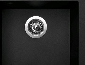 Kuchynský granitový drez Sinks Viva 455, čierny