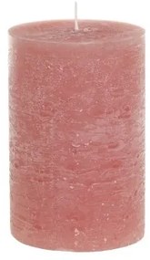 Rustikálna stĺpová sviečka v malinovejfarbe 15x10 cm Chic Antique 43544