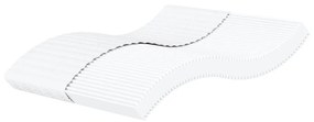 Penový matrac biely 180x200 cm tvrdosť H2 H3 356347