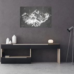 Obraz - Ilustrácie hôr (90x60 cm)