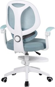 Detská otočná stolička Neoseat JUNI 009 s podnožou — látka, modrá