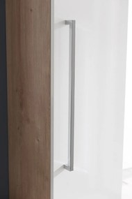 Mereo, Mereo Bino, kúpeľňová skrinka vysoká 163 cm, ľavá, Multidecor, Arktická sivá, MER-CN697ARS1