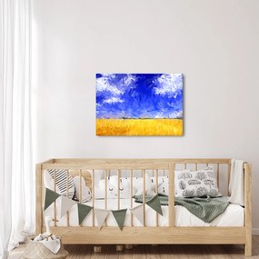 Obraz - Olejomaľba, Zlaté pole (70x50 cm)