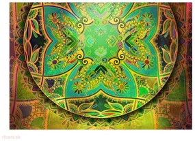 Samolepiaca fototapeta Mandala Emerald Fantasy