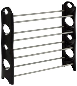 Kovový stojan na topánky v čiernej a striebornej farbe Tavia – Premier Housewares