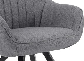Jedálenská stolička Chrissy, stredne šedá tkanina