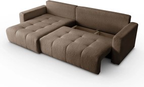 ROHOVÁ SEDAČKA SHARLOTTE 261 x 143 cm HNEDÁ