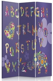 Gario Paraván Abeceda pre deti Rozmery: 110 x 170 cm, Prevedenie: Otočný paraván 360°
