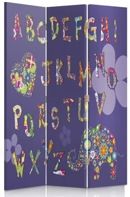 Gario Paraván Abeceda pre deti Rozmery: 110 x 170 cm, Prevedenie: Otočný paraván 360°