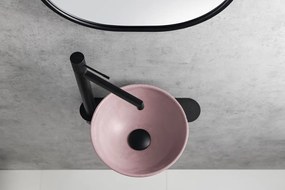 Sapho Sapho, MINOR betónové umývadlo na dosku, priemer 26cm, ružová matná, MR26021