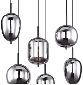 Globo 15345-6 - Luster na lanku BLACKY 6xE14/40W/230V čierna