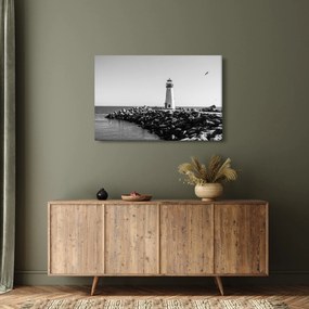 Obraz - Maják na pobreží, Santa Cruz, Kalifornia (90x60 cm)