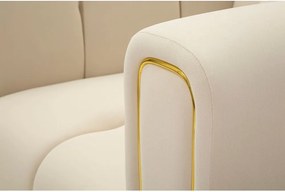 Krémové zamatové kreslo Alma – Mauro Ferretti