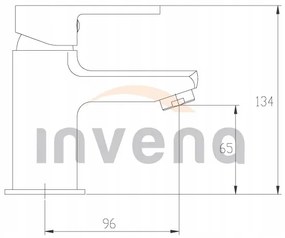 Invena Verso, umývadlová batéria h-134, chrómová, INV-BU-82-001-C