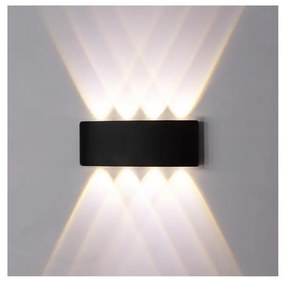 Top Light - LED Vonkajšie nástenné svietidlo RAY LED/8W/230V IP44 4000K čierna