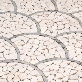 Mozaika z prírodného kameňa, vejár, béžová, 0,98 m2