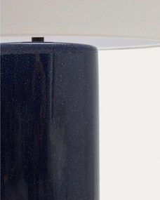 Modrá stolová lampa s textilným tienidlom (výška 53,5 cm) Toneric – Kave Home
