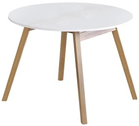 Rozkladací stôl Ruben 102/142x102cm doska/drevo – biela mat/Dub medový