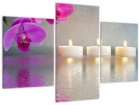 Obraz sviečok na vode (90x60 cm)